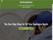 Tablet Screenshot of garrityappliance.com